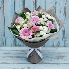 Букет цветов из:  Герберы, Альстромерии и Хризантемы в Ильском