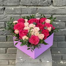 Цветочная композиция из Розы в коробке #REPLACE_PRED# Ильском