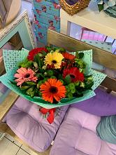 Букет цветов из:  Герберы, Хризантемы и Альстромерии #REPLACE_PRED# Ильском