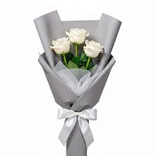 Букет 3 белые розы #REPLACE_PRED# Ильском