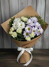 Букет цветов из:  Хризантемы и Розы в Ильском