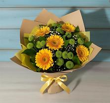 Букет цветов из:  Герберы и Хризантемы #REPLACE_PRED# Ильском