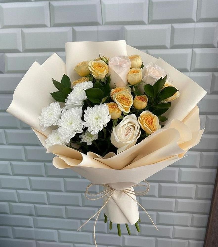 Букет цветов из: Розы и Хризантемы в Ильском