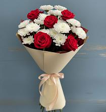 Букет цветов из:  Розы и Хризантемы в Ильском