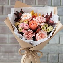 Букет цветов из:  Гвоздики, Хризантемы и Розы в Ильском