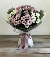 Букет цветов из:  Хризантемы и Розы #REPLACE_PRED# Ильском