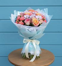 Букет цветов из:  Хризантемы и Розы в Ильском