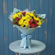 Букет цветов из:  Альстромерии и Хризантемы в Ильском