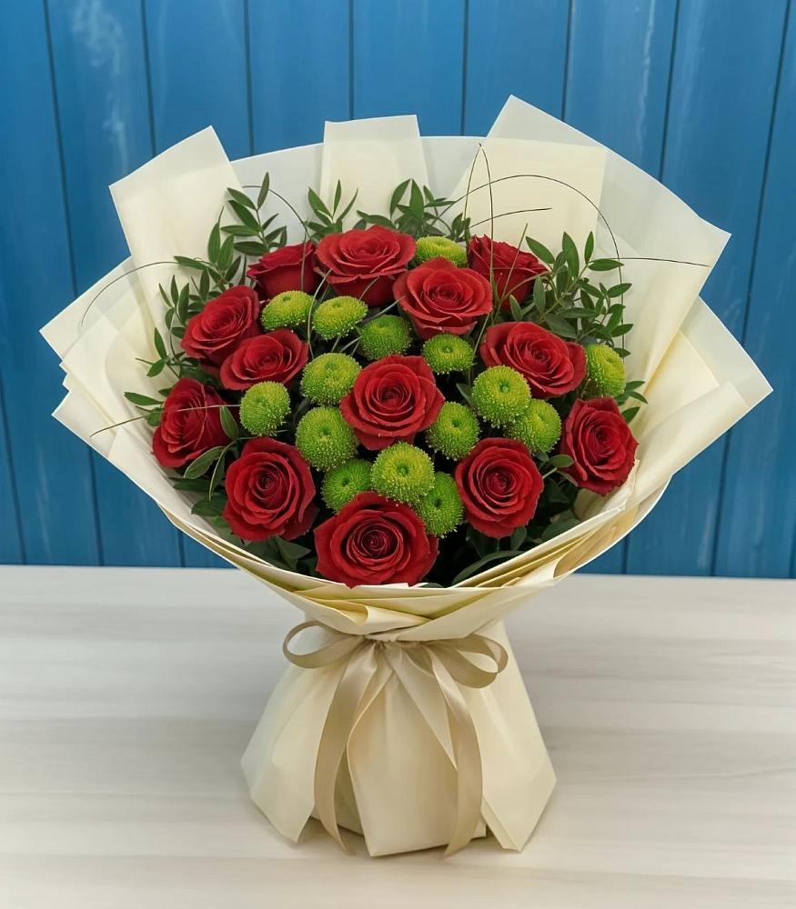 Букет цветов из: Розы и Хризантемы в Ильском