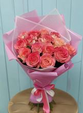 Букет 15 Розовых роз Равель в Ильском